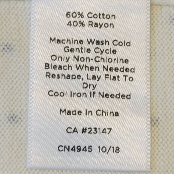 Talbots Ivory Polka-dot Sleeveless Knit Sweater Size M - Picture 6 of 6